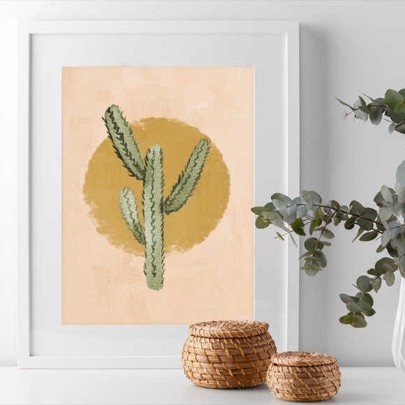 Wall Art Boho Nature Plants Print Illustration Unframed - Picture 2 of 5